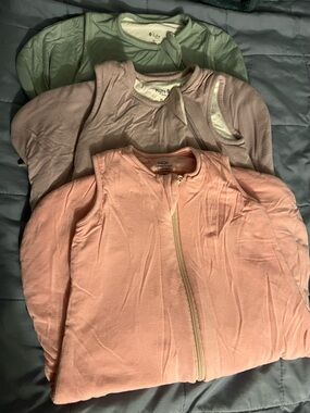Kyte BABY Sleeveless Zip Sleep Sack Trio in Peach, Lavender & Mint,